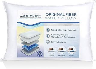 Mediflow The Water Pillow – Scientifically Proven to Reduce Neck Pain and Improve Sleep Quality Customise to Suit You by Adjusting the Water Level – Ideal for Back, Stomach and Side Sleepers
