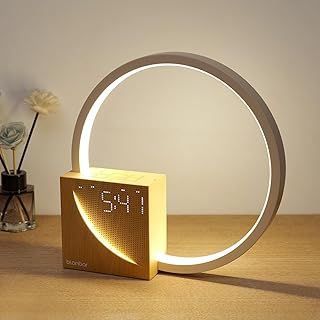 blonbar Bedside Lamp, Wake-Up Light,Touch Lamps Bedside with 10W USB Charging Port, 10 Smoothing Sound Table Lamp with 2 Alarm Clock, 3 Level Brightness,LED Night Light for Bedroom, Living Room