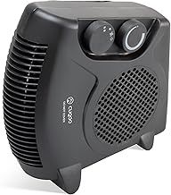 CUQOO Powerful 2KW Fan Heater with 2 Heat settings & Cool Function - Upright Electric Quiet Space Heater for Home with Variable Thermostat, Low Energy Usage