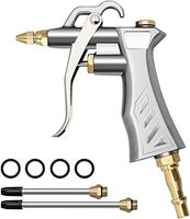 Air Blow Gun, Nozzle Duster Blow Gun Cleaner with 1 Blow Nozzle and 2 Air Flow Extension Dust Cleaning Air Compressor Accessory Tools Air Blowing Nozzle Gun