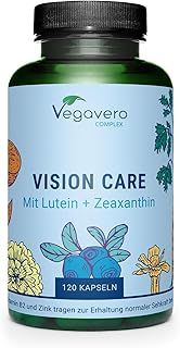 Eye Vitamins Supplements | Lutein, Zeaxanthin, Bilberry, Beta Carotene Extracts, Vitamin B2 & Zinc | NO Additives, Lab-Tested | 120 Capsules | Vegan