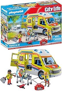 Playmobil 71202 City Life Ambulance with Lights and Sound, toy playset suitable for ages 4+