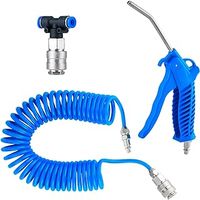 Air Blow Gun with 5 Metre,Recoil Cleaning Hose Tools Heavy Duty Air Duster for Lorry Truck Car
