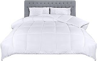 Utopia Bedding Double Duvet, 4.5 Tog All Year Round Coverless Duvet, Microfiber Soft Breathable Duvet, Box Stitch Quilt Ideal for Cold Weather, Machine Washable 200x200 cm (White)