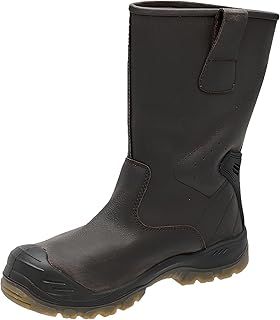 DEWALT Tungsten Men's Waterproof, Steel Safety Toe, Rigger Slip On Buffalo Leather, S3, Work Boot, Brown, UK10