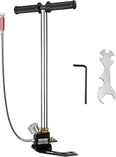 VEVOR 3 Stage Air Gun Rifle Filling Pump,Stirrup Pump 4500PSI Adaptor Air Rifle PCP Airguns High Pressure High Output for Air Driving Cylinder and PCP Cylinder for Outside Sporting and Hunting