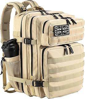 LHI Military Tactical Backpack for Men and Women 45L Large waterproof Rucksack for School, Hiking, Trekking, Hunting