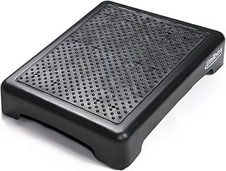 Black Indoor & Outdoor Half Step Mobility Aid Portable Step with Anti Slip Protection and Water Drainage Hole Mobility Step