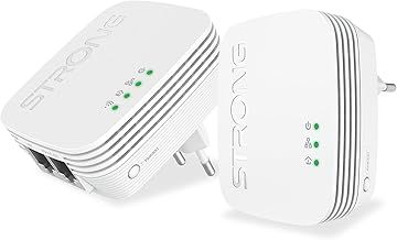 STRONG POWERLWF600DUOMINI AV600 Wireless Powerline Kit, WiFi N300, Ethernet Ports, Powerline WiFi Extender, UK Plug, Plug & Play
