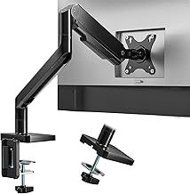 PUTORSEN Ultrawide 17-45 inch Single Monitor Arm Desk Mount, Fully Adjustable Monitor Mount for Most Flat & Curved Screens, Two Mounting Options, Max Load 16kg, VESA 75x75/100x100mm, Black