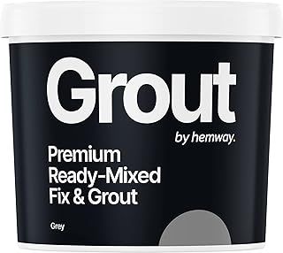 Hemway - Premium Ready-Mixed Grout & Fix Adhesive 4.5 Kg / 2.5 L - Grey | Fast-Drying & Water-Resistant Floor, Wall & Tile Grouting