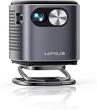 【Ultra Short Throw & Android 11.0】Mini Projector, Auto Keystone 550ANSI Smart DLP Battery Projector, WiFi6 Bluetooth Portable Projector, Pocket Projector for Home Cinema,Travel,Camping Gift with Stand