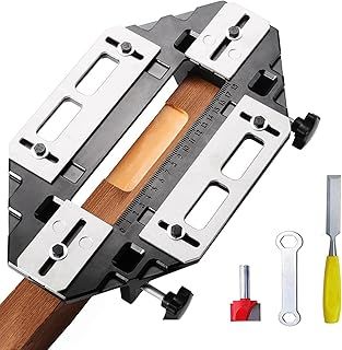 Hinge Jig Aluminum Alloy Door Lock Jig Woodworking Hole Opener Slotting Locator ，Hinges for Wood Cabinet Kitchen Door Lock Installation