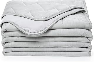 Elegear Cooling Quilt for Night Sweats, Q-Max 0.5 Arc-Chill 3.0 Summer Cool Fiber Blanket for Hot Sleeper, Sofa and Adult, Comfort, Anti-caking, Single/Queen Size Bed, V-tack Quilting, 150x200cm, Gray