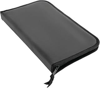 Vogue Heavy Duty Knife Case 7 Slots, Black, Holds up to 7 Knives, Professional Knife Holder, Portable Knife Case with Zip, Reinforced Edges Protect Against Drop Damage, GD049