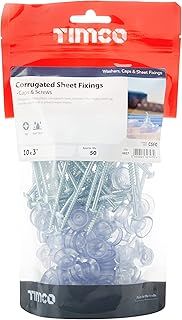 TIMCO Corrugated Sheet Fixings Clear - 10 x 3-50pcs