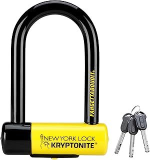 Kryptonite 002178 New York Fahgettaboudit Mini U-Lock, Yellow