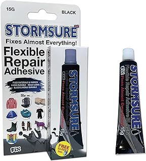 Stormsure Flexible Repair Adhesive 15g Black - Waterproof, Flexible, Durable Sealant for Repairs
