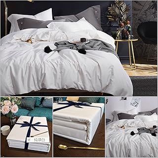 Four-piece Set Of Solid Color Long-staple Cotton Satin Bedding,1.8m Bed Sheet (quilt Cover 200 * 230)