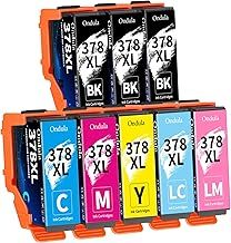 378XL Ink Cartridge Multipack Compatible for Epson 378 XL for Expression Photo XP-8000 XP-8005 XP-8500 XP-8505 XP-8600 XP-8605 XP-8700 Printer, 8 Pack