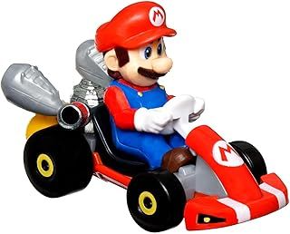Hot Wheels Mario Kart Collection of 1:64 Scale Die-Cast Replica Vehicles, Toy Collectibles, GBG26