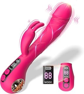 Sex Toys Rabbit Vibrator for Women - Adult Toys Anal Toys Realistic Thrusting Dildo with LED Display & 9 Vibrating Modes, G Spot Vibrators with Clitoral Stimulator, Adult Sex Toys4couples Men & Women.