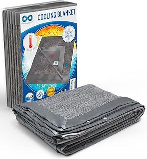 Everlasting Comfort Cooling Blanket - Dual-Sided Lightweight Summer Throw with Refreshing Fabric for Breathable Sleep - Soft and Comfortable Fibers (60x80)