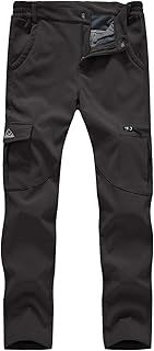 donhobo Womens Waterproof Softshell Trouser Winter Warm Fleece Lined Hiking Trousers Ski Pants