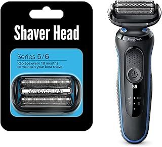 Replacement Shaving Heads, Compatible with All Braun Series 5 Shavers, 53B Precision Heads，Easily Attach Your New Shaver Head, Compatible with All New Generation Series 5/6 Electric Shavers,Black