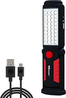 Wolfteeth Rechargeable Work Light, Inspection Lamp, Magnetic Torches Led Super Bright, Emergency Backup Lights Mechanic Tools Camping Flashlight, Gifts for Men Husband