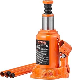 VEVOR Hydraulic Bottle Jack, 12 Ton/24000 LBS All Welded Bottle Jack, 190-355 mm Lifting Range, with 3-section Long Handle, for Car, Pickup Truck, Truck, RV, Auto Repair, Industrial Engineering