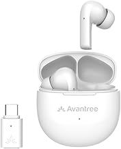 Avantree Reverb - Wireless Earbuds for PC, PS5, PS4, Computer, Laptop, Gaming with USB C Adapter, Noise Cancelling Mic & aptX Voice Bluetooth Headset for Clear Calls, and aptX Adaptive for Low Latency