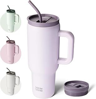 Bottle Bottle 40 oz Tumbler with Handle and Straw,Stainless Steel Vacuum Travel Mug,Car Cup with Straw, Stainless Steel Vacuum Water Bottle for Gifts Party Office Coffee (Blue)