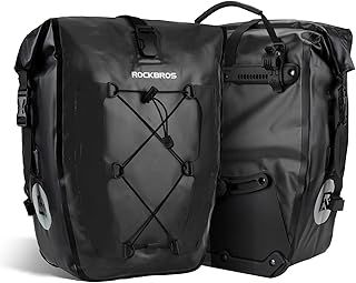 ROCKBROS Bike Pannier Bag 25L-32L 100% Waterproof Rear Rack Bike Bag Bicycle Bag for Rear Carrier Bike Handbag for Cycling Touring Travelling