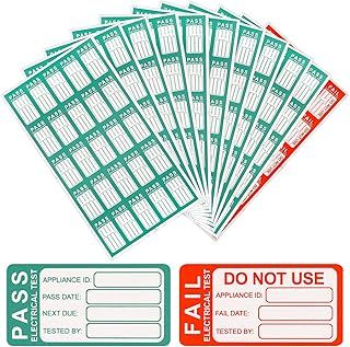 Pat Testing Stickers, 250 PCS Pass & 25 PCS Fail Pat Testing Labels, Green and Red Test Labels for Electronic Portable Appliance Safety Test(1 * 1.6 in)