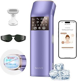 Laser Hair Removal for Women, Hyper Triple-Pulse IPL Hair Removal Device, Sapphire Painless Ice-Cooling Contact, Long-Lasting Professional Hair Removal Device with Smart App - Violet