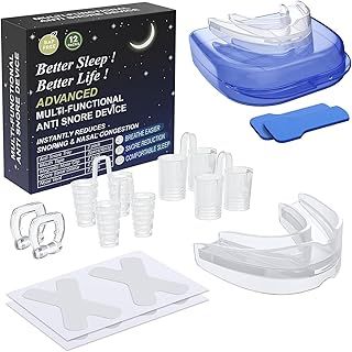 12 Pack Anti Snoring Devices, Snoring Solution Sleep Improvement, Snore Stopper for Comfortable and Quieter Sleep, Silicone Nose Clip Stop Snoring, Effective to Relieve Snoring