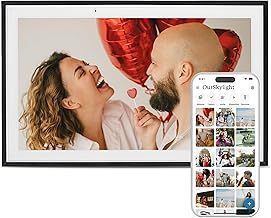 Skylight Digital Photo Frame - WiFi Enabled with Load from Phone Capability, Touch Screen Digital Picture Frame Display - Customizable Gift for Friends and Family - 15 Inch Black