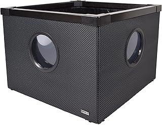 HOZELOCK - Modern Aquarium 500L Black : Quick, Easy and Tool-free "Twist & Lock" Installation, Above-ground Aquarium Ideal for Outdoor Spaces, 3 Side Windows [‎3085 0000]