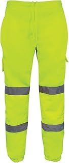 ATOMIC Workwear Men's Hi-Visibility Joggers with Water Resistant Knee & Cargo Pockets | Safety Hi-vis Jogging Bottoms | Soft, Durable, Flexible & Comfortable Work Trousers (Three Colours)