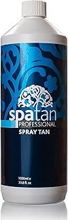 Spatan Spray Tan Solution - 1 Litre; Natural Shade; Fragrance-Free with Organic DHA; Alcohol, Perfume & Paraben-Free; Quick-Dry Formula for Streak-Free, Natural Results for Salons & Mobile Tanners