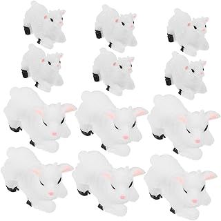Dorable Sheep Decorations Statue Lawn Statues Outdoor Sheep Figurines Resin Mini Animal Dec