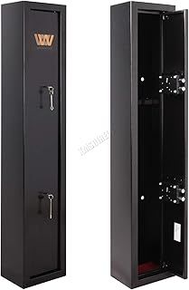 Luxury 3 Gun Security Lockable Safe Cabinet Storage Scoped Shotgun Rifle Firearm With Locks Heavy Duty Steel Black