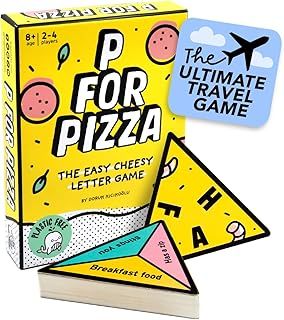 P for Pizza Board Game – Fast-Paced Travel Family Card Game for Kids & Adults | Travel-Friendly & Compact | Fun for Holidays, Outdoor Events and Garden Parties