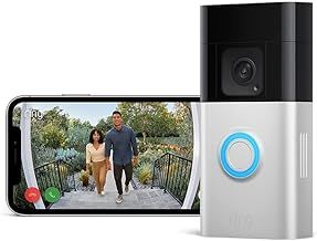 Certified Refurbished Ring Battery Video Doorbell Plus by Amazon|Wireless Video Doorbell Camera with 1536p HD Video,Head-To-Toe View,Colour Night Vision,Wi-Fi,DIY|30-day free trial of Ring Home