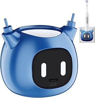 Teeteck Electric Toothbrush Charger - Inductive Wall Charger Compatible with Philips, Oral-B, AQUASONIC & More induction Charging Electric Toothbrush,TypeG 3-Pin Plug in Charger (Blue)
