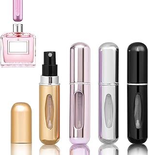 4PCS 5ml Perfume Atomiser Refillable Bottles Portable Mini Spray Travel Bottle Easy to Refill Empty Atomizer Bottle for Purse Handbag Pocket Luggage,Bright Color