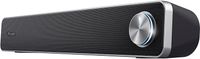 Trust Arys PC Soundbar, Speaker for Computer and Laptop, 12 W, USB Sound System, Metal Grill, Illuminated Volume Control, Speaker Bar for PC, Laptop, Mac - Black