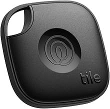 Tile by Life360 Mate (2024) Bluetooth Tracker, Keys Finder and Item Locator for Keys, Bags and More, Phone Finder, Both iOS and Android Compatible, Pack of 1 (Black)