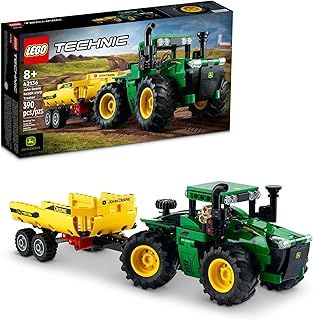 LEGO Technic John Deere 9620R 4WD Tractor Toy with Tipping Trailer, Classic Style Farm Toys for Kids, Boys & Girls 8 Plus Years Old, Collectible Model Building Set 42136